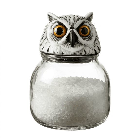 Owl Themed Shaker Set, Handcrafted Frog Shaped Shakers For Storing Salt, Pepper And Herbs; 2026 Collection Features Unique Vintage Style Frog Lid Jars; Gothic Food Storage Jar With Figurine