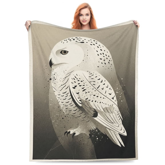 Owl Throw Blanket Animal Bird Theme Soft Flannel Blanket Warm Lightweight Decor for Bedroom Sofa 50x40