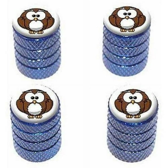 Owl Tire Rim Wheel Aluminum Valve Stem Caps, Multiple Colors