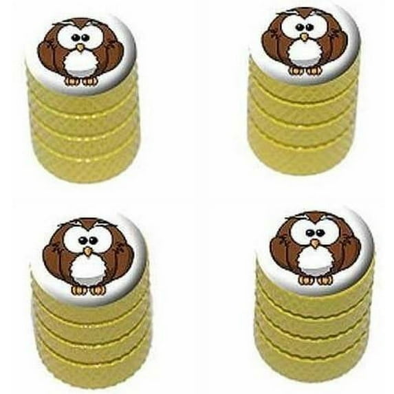 Owl Tire Rim Wheel Aluminum Valve Stem Caps, Multiple Colors