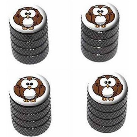 Owl Tire Rim Wheel Aluminum Valve Stem Caps, Multiple Colors