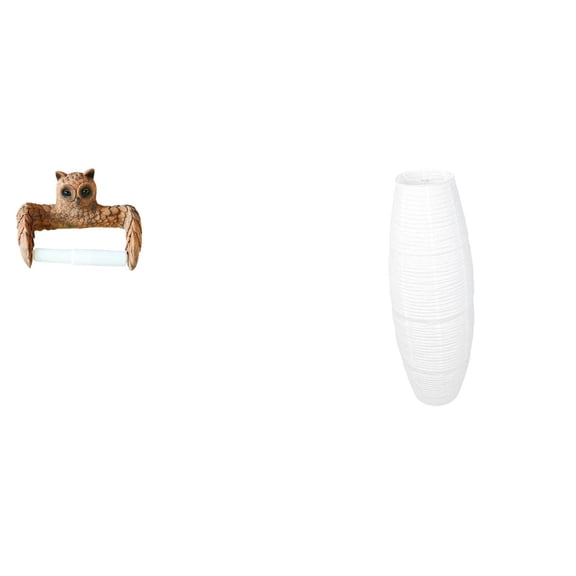 Owl Toilet Paper Holder Floor Lamp Shade Organizer Easy Install Resin Paper Design for Living Room Bathroom