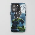 thumbnail image 1 of Owl Tombstone Protective Phone Case For All iPhone Series Gothic Blue, 1 of 7