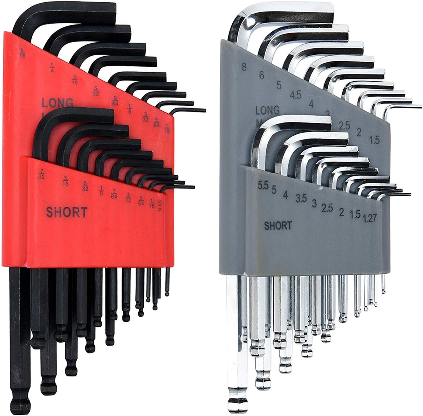 Owl Tools Set of 36 of Allen Wrenches Metric (mm) & SAE (inch) Hex