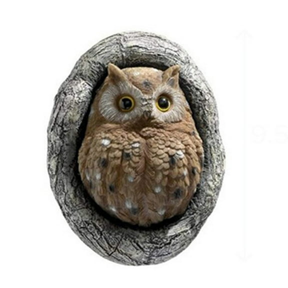 Owl Tree Hugger Garden Peeker Yard Art Outdoor Whimical Tree culpture Garden Decoration Owl tatue Figurine Holiday Ornament