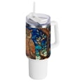 thumbnail image 1 of Owl Trees Fruit Flowers Leaves 40 oz Tumbler with Handle Insulated&nbsp;Travel Mug&nbsp;Lid Straw Leak Proof Steel Vacuum Water Bottles Glasses Fits in Car Cup Holder, 1 of 7