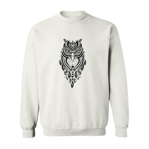 Owl Tribal Patter Design  Sweatshirt Women -Image by Shutterstock, Female Medium