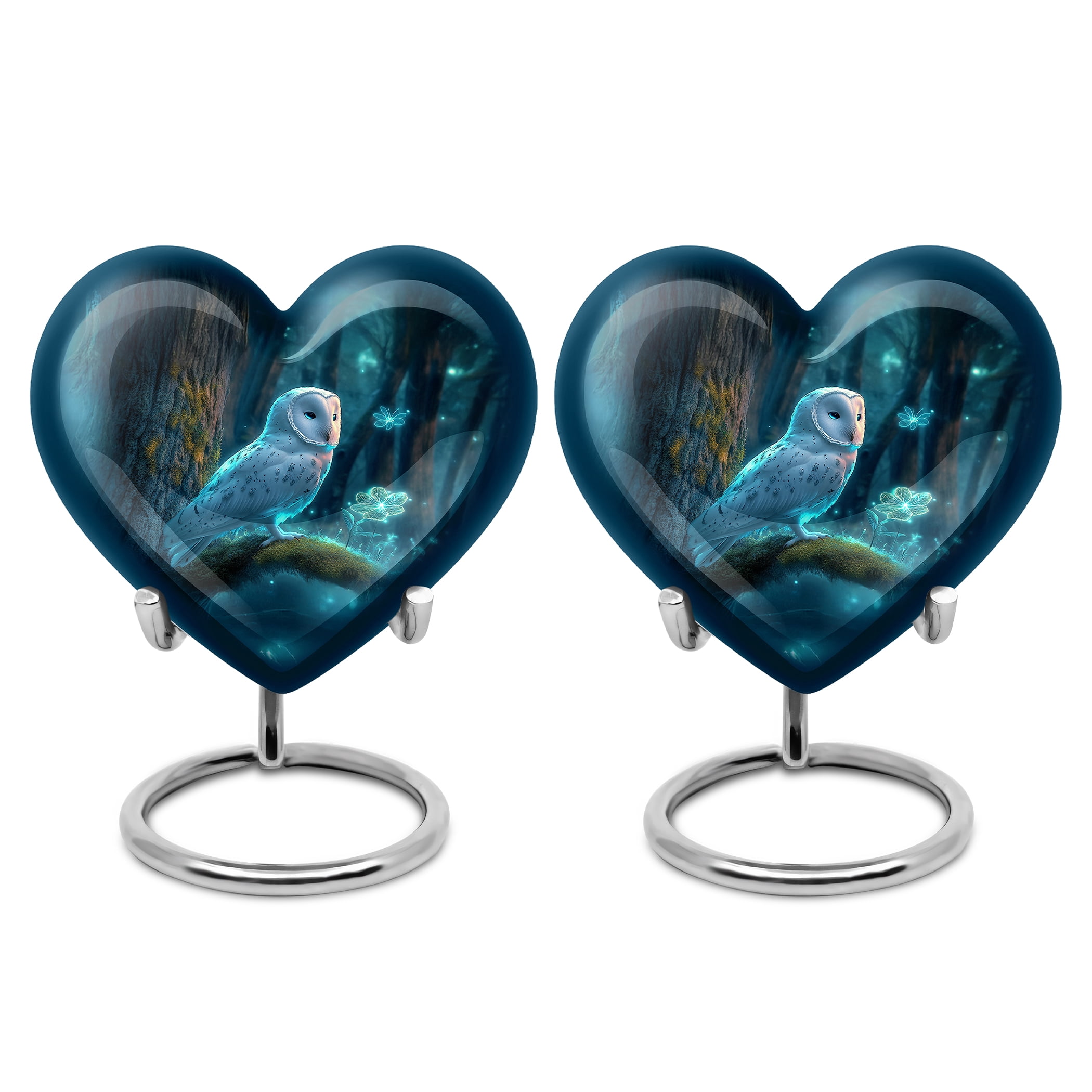 Owl Urn, Cremation Urn for Human Ashes, Keepsake Urns for Ashes Small, Mini Urns for Human Ashes, Urns for Human Ashes Adult Man, Urns for Human Ashes(Size - 3inch, 2 Pcs)