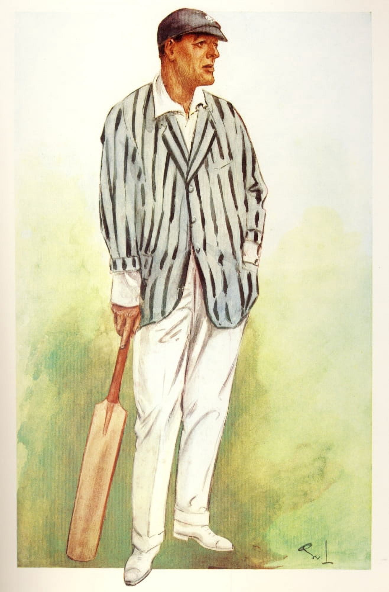 Owl Vanity Fair 1913 Mr Edward Wentworth Dillon (cricketer) Canvas Art - (18 x 24)