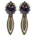 thumbnail image 1 of Owl Vintage Copper-Colored Lace Bookmarks, Set of 2 - Stainless Steel Book Accessories for Readers and Book Lovers, 1 of 5