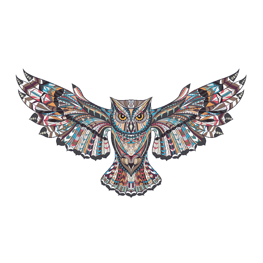 Owl Wall Sticker Vinyl Removable Art Wall Decals for Living Room TV