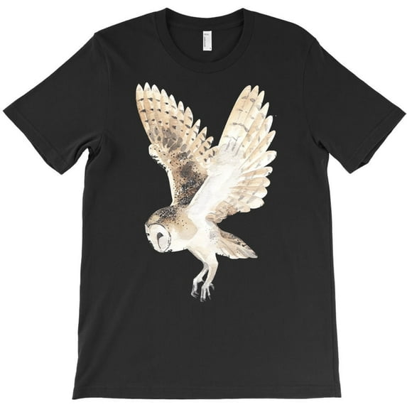 Owl Watercolor Funny Graphic Tee, Artistic Bird Themed - Thoughtful Gift Idea, H9533 Unisex T-Shirt, Up to 5XL Available
