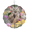 thumbnail image 1 of Owl Wind Spinner Metal Outdoor Decor Realistic Nature Garden Art Multi-Color Brown, 1 of 5