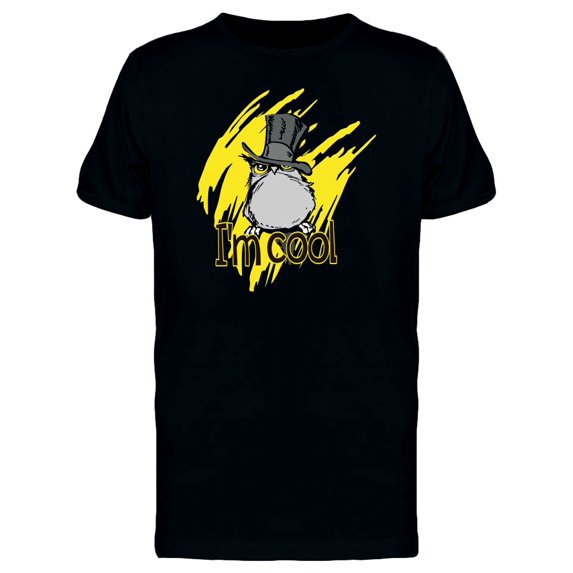 Owl With Cylinder Hat Im Cool T-Shirt Men -Image by Shutterstock, Male 3X-Large