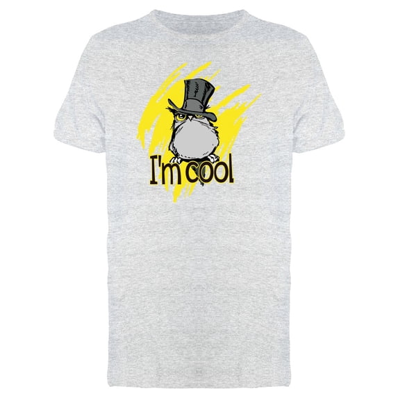 Owl With Cylinder Hat Im Cool T-Shirt Men -Image by Shutterstock, Male x-Large