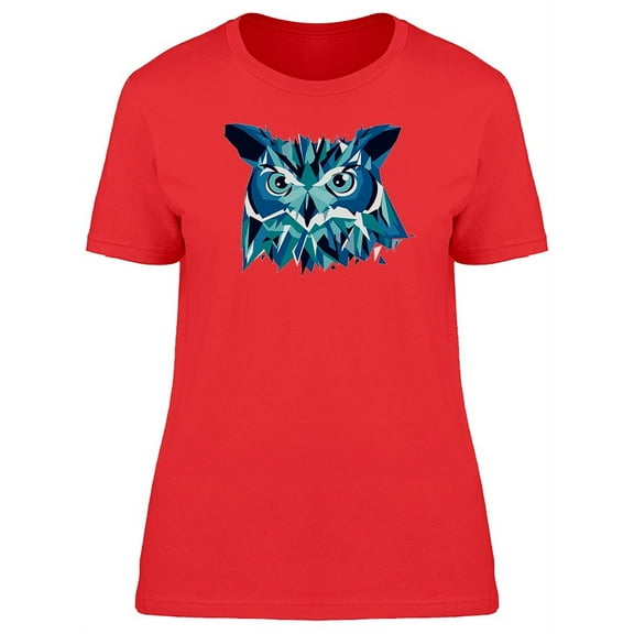 Owl With Glass Shard Art T-Shirt Women -Image by Shutterstock, Female Medium