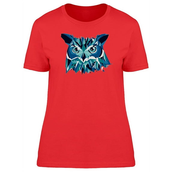 Owl With Glass Shard Art T-Shirt Women -Image by Shutterstock, Female Medium