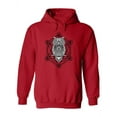 thumbnail image 1 of Owl  With Sacred Geometry Hoodie Women -Image by Shutterstock, Female Large, 1 of 4
