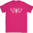 thumbnail image 1 of Owl Wizard Christmas T-Shirt Funny Fantasy Holiday Xmas Humor Gift Text Tee - Pink, S, 1 of 1