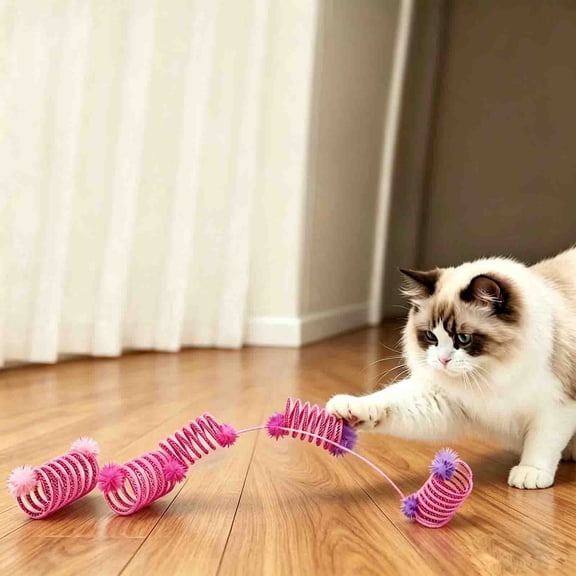 Owl Wobble Toy with Interactive Squeaky Play Ball, Self Righting Base for Hours of Batting Pouncing, Soft Feathers for Indoor Cats Hunting and Stress Relief