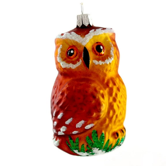 Owl Glass Christmas Tree Ornament