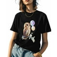 thumbnail image 1 of Owl on Branch Womens Tshirt Graphic Tees Cotton Crew Neck T-Shirts, Casual Short Sleeve Shirts for Women Teen Girl, 1 of 7