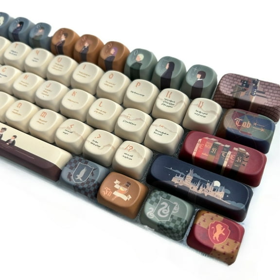 Owl's Letter Collection - Retro Custom Keycap Set for Mechanical Keyboards, Compatible with MX Style Switches