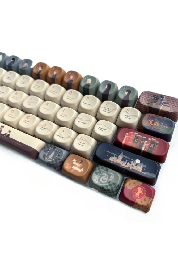 Owl's Letter Collection - Retro Custom Keycap Set for Mechanical Keyboards, Compatible with MX Style Switches