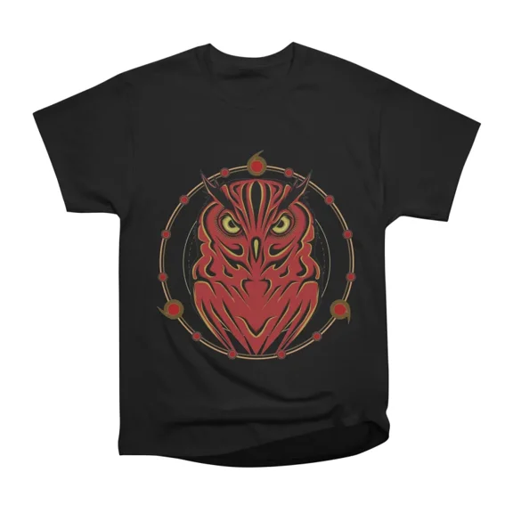 Owl vector art T-Shirt Tee Gift For Him Merch For Her Apparel For Friend