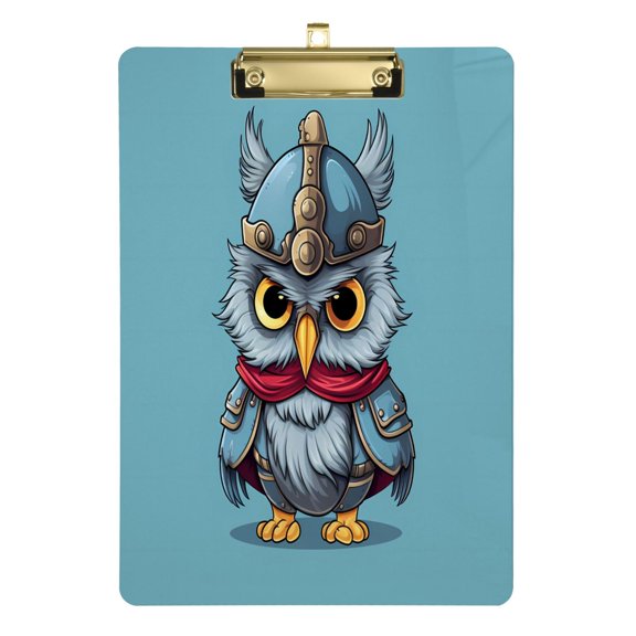 Owl with Hat Acrylic Clipboards A4 Standard Letter Size Clipboard 12.5" X 9" Clip Board for Students Teacher Office