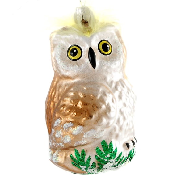 Owl - Handblown Glass Christmas Tree Ornament