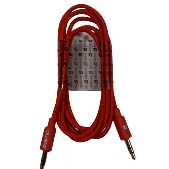 Owlee 3.5mm Male to Male Nylon Braided Stereo Audio Aux Cable, 49 inch