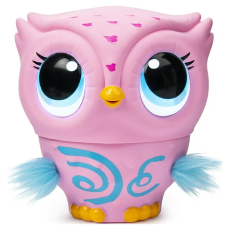 Owleez Flying Baby Owl Interactive Toy with Lights and Sounds (Pink)