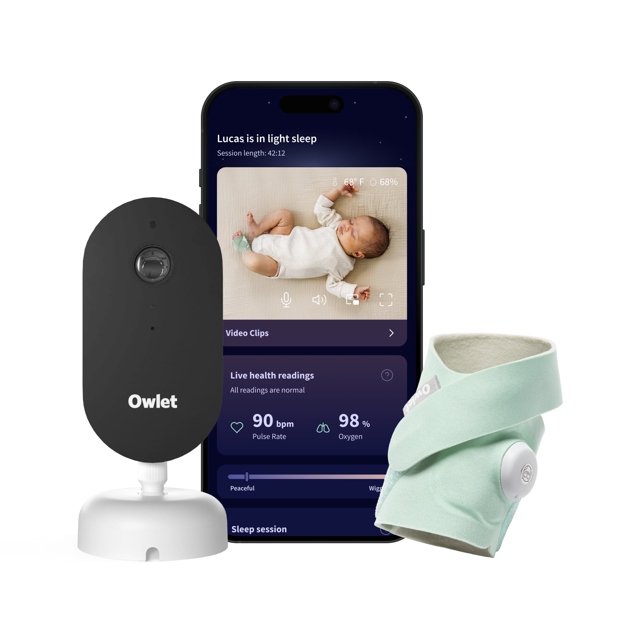 Walmart Deal of Owlet Dream Duo (3rd Gen) – FDA-Cleared, All-in-One Smart Baby Monitoring with Sock & 2K HD Cam