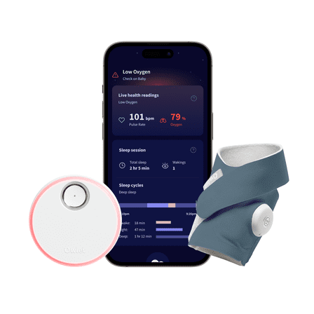 Owlet Smart Sock Baby Monitor with Heart Rate and Oxygen Tracking, for ...