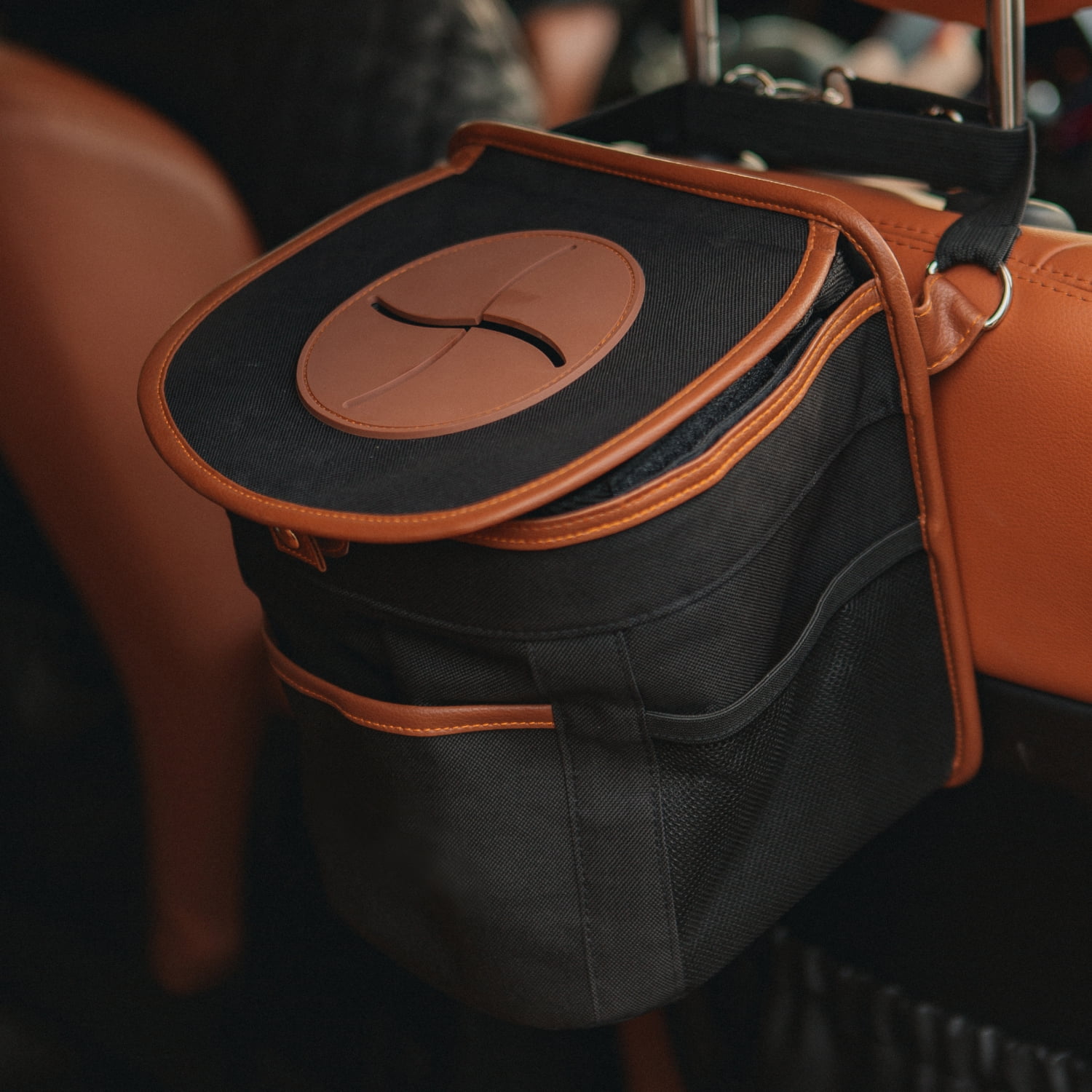 Owleys Car Trash Can Car Garbage Bag Collapsible Carcan with Lid