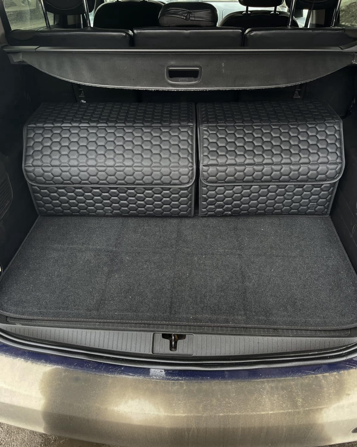 Owleys Foldable Collapsible Trunk Cargo Organizer with Lid 2 Pack 17.7 Inch and 21.6 Inch