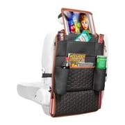 Owleys Back Seat Car Organizer, Kids Car Toy Storage, Eco-Leather Seat Cover for Child