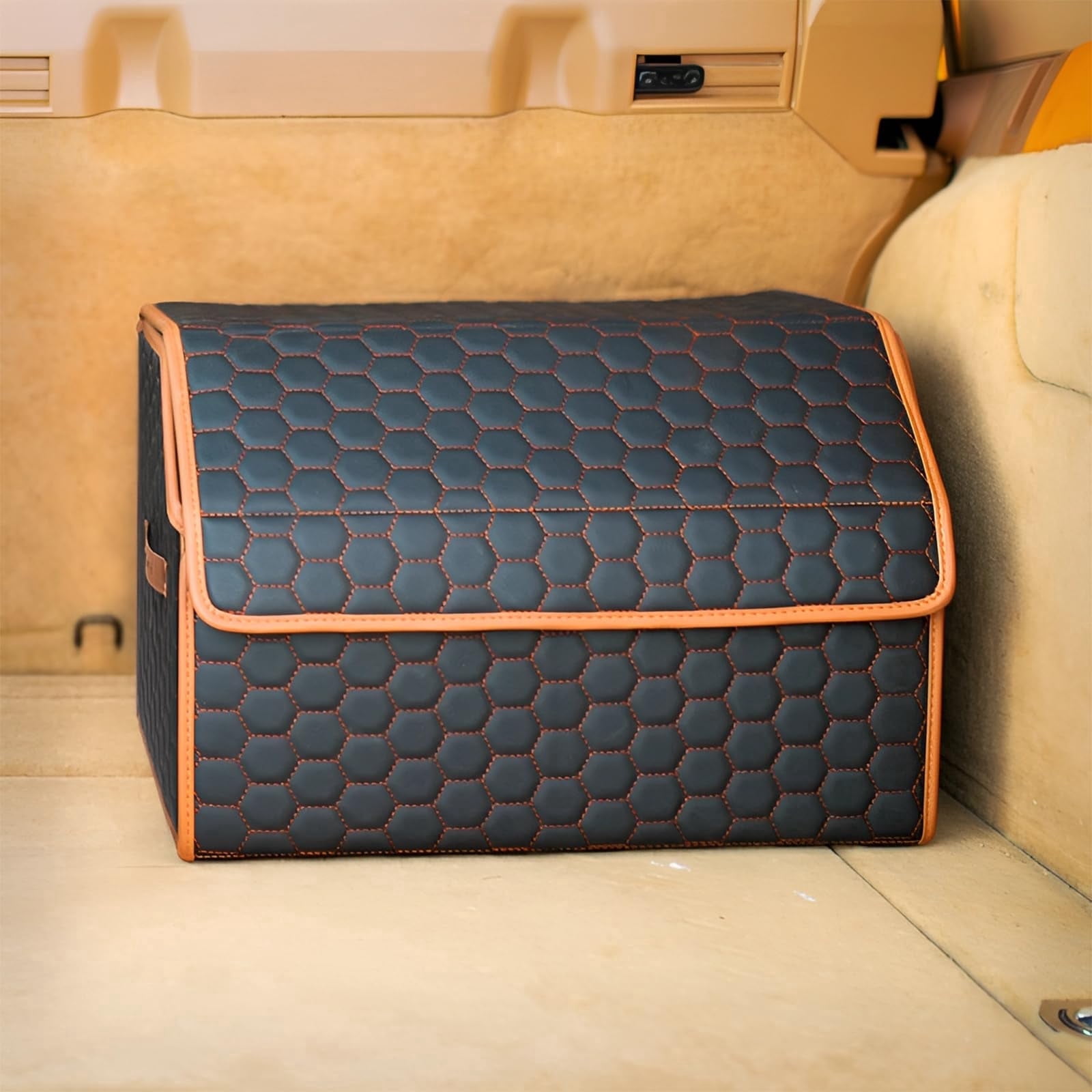 Owleys Premium Foldable Trunk Organizer for SUV | Car Trunk Storage Organizer | Car Trunk Organizer for SUV | Car Box Organizer Trunk | SUV Cargo Organizer | SUV Organizer 17 in Hexy