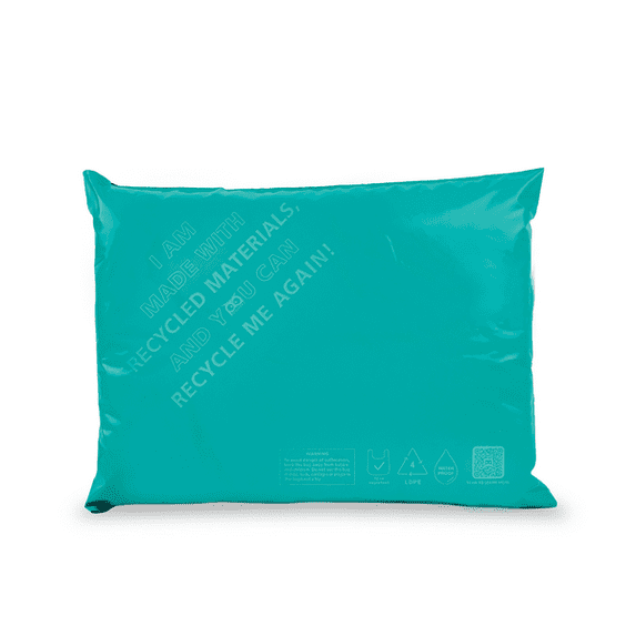 Owlpack Eco Friendly 2 MIL Teal Recycled Mailers (10" x 13", pack of 100)