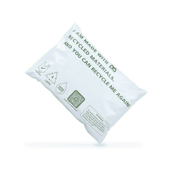 Owlpack Eco Friendly 2 MIL White Recycled Mailers (5" x 7", pack of 100)