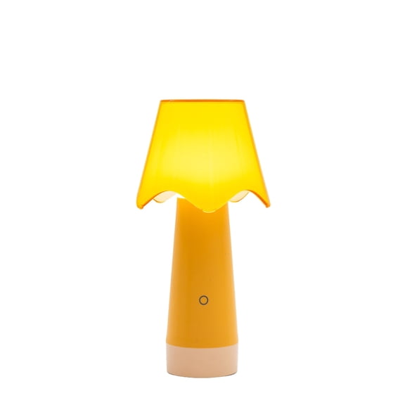 Owlpack Fungo Cordless Rechargeable LED Table Lamp with Adjustable Dimmer - Orange
