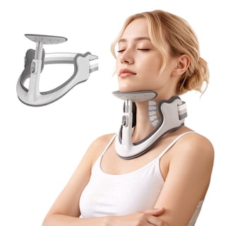 Owlprince Neck Brace for Pain Relief & Neck Support, Cervical Spine Alignment Neck Collar, Tech Neck, Hump, Forward Head Posture Corrector, Gray, L
