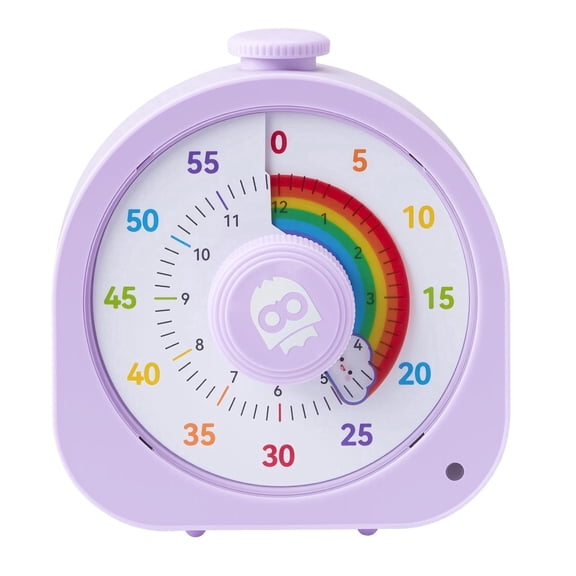 Owlprince Rechargeable Visual Timer, Magnetic Silent Countdown Timer with Pomodoro Mode for Office, Kitchen, Gym, Cooking, ADHD Tools Alarm Clock - Purple