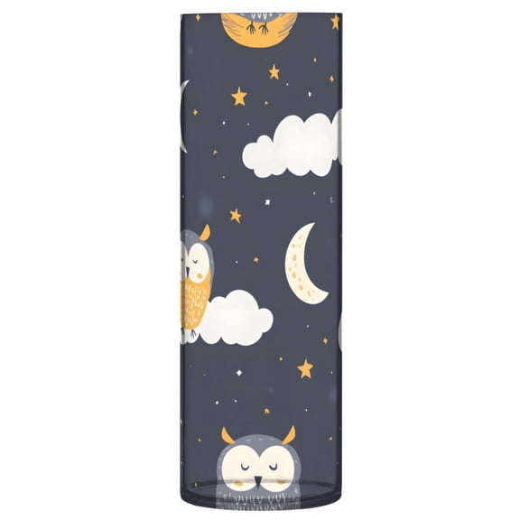 Owls Clouds Pattern Vase Flower Vase Clear Unbreakable Plastic Tall Decorative 11.8in