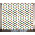 thumbnail image 1 of Ambesonne Owls Curtains 2 Panel Set, Lively Colored Fun Circles, 108" x 96", Multicolor, 1 of 3