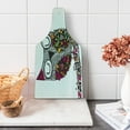 thumbnail image 1 of Owls Cutting Board, Owl Shaped by Geometric Floral Blooms Plants Patterns Colorful Doodle Design, Decorative Tempered Glass Cutting and Serving Board, Wine Bottle Shape, Multicolor, by Ambesonne, 1 of 1