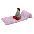 thumbnail image 1 of Owls Floor Pillow Lounger Cover, Sleeping Owls in Diamond Pattern Half-Moon Stars Clouds Night Time Goodnight Art, Nap Mat Printed Fabric Case for 5 Pillows, 88" x 36", Pink Lavender, by Ambesonne, 1 of 5