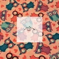 thumbnail image 1 of Owls Hearts Flannel Fabric, 1 of 1