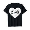 thumbnail image 1 of Owls School Sports Fan Team Spirit Mascot Heart Gift T-Shirt, 1 of 5